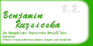 benjamin ruzsicska business card